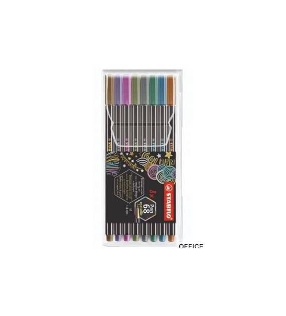 Flamaster Pen 68 METALLIC etui 8 szt. 6808/8-11 STABILO