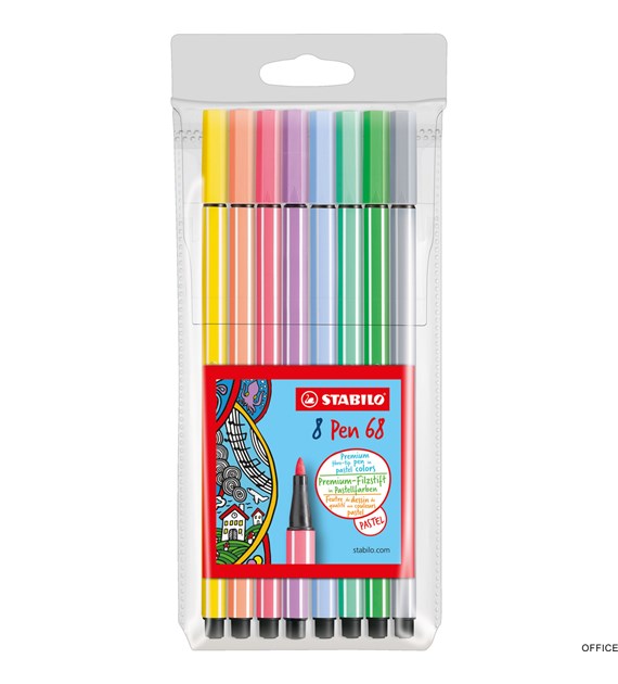 Flamaster PEN 68 PASTEL etui (8szt.)  68/8-01 STABILO