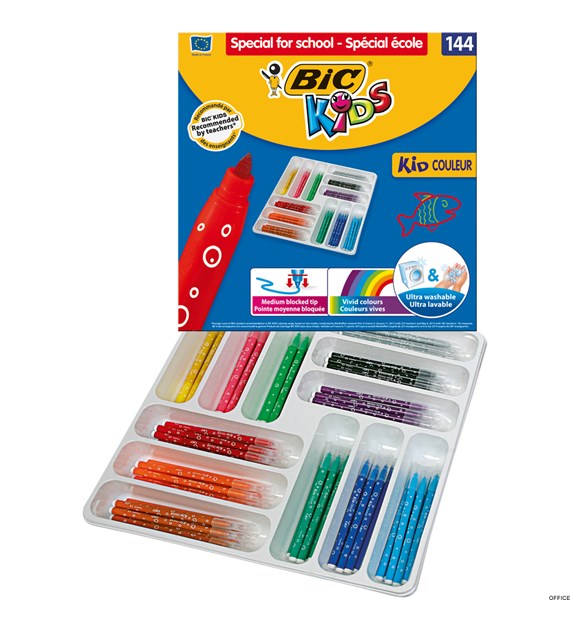 Flamastry BIC Kids Kid Couleur Zestaw 144szt, 887837