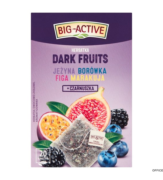 Herbata BIG-ACTIVE DARK FRUTIS JEŻYNA-BORÓWKA-FIGA-MARAKUJA-CZARNUSZKA