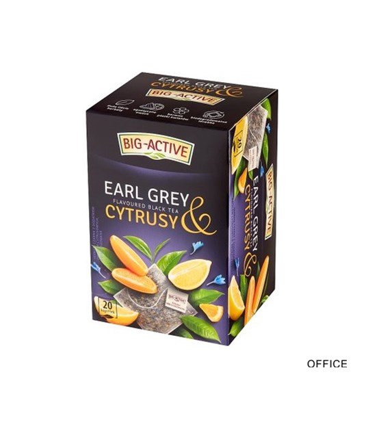 Herbata BIG-ACTIVE EARL GREY CYTRUSY 20 kopert/40g czarna