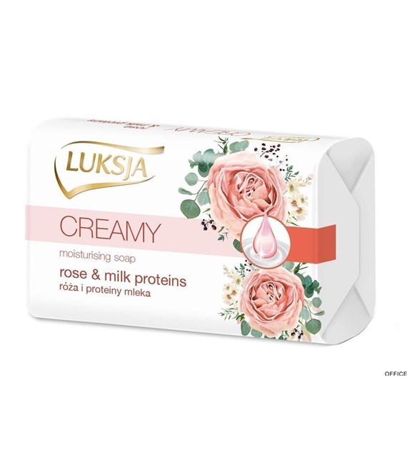 LUKSJA Mydło kostka 90g CREAMY ROSE & MILK 48742