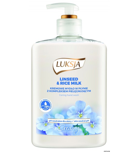 LUKSJA Mydło w płynie z dozownikiem 500 ml LINSEED&RICE MILK 8896