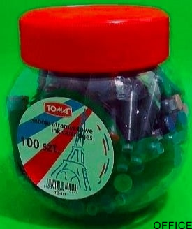 Naboje atramentowe, niebieskie, słoik 100 szt. niebieski TO-611 02 Toma