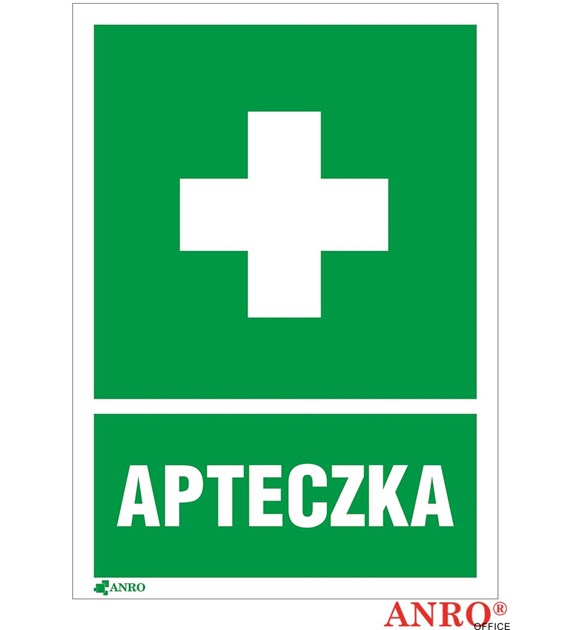 Naklejka APTECZKA PIERWSZEJ POMOCY 100x140 ZZ-8I-1 F ANPRO