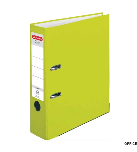 Segregator A4/80 Q.FILE PP neon green 50022489 Herlitz