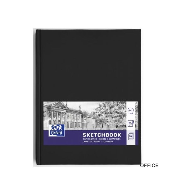 Szkicownik SKETCHBOOK szyty A4 96k 100g czarny 400152623 OXFORD