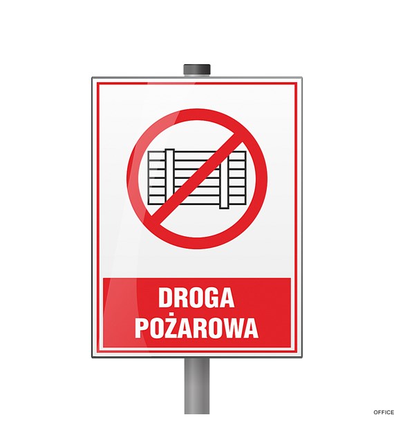 Tabliczka  Droga pożarowa ZZ-32p/6670ZN (X)