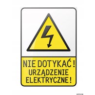 Tabliczka  Nie dotykać urządzenie elektryczne ZZ-1eoa/913ZN (X)