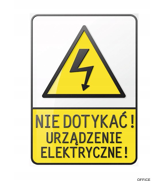 Tabliczka  Nie dotykać urządzenie elektryczne ZZ-1eoa/913ZN (X)