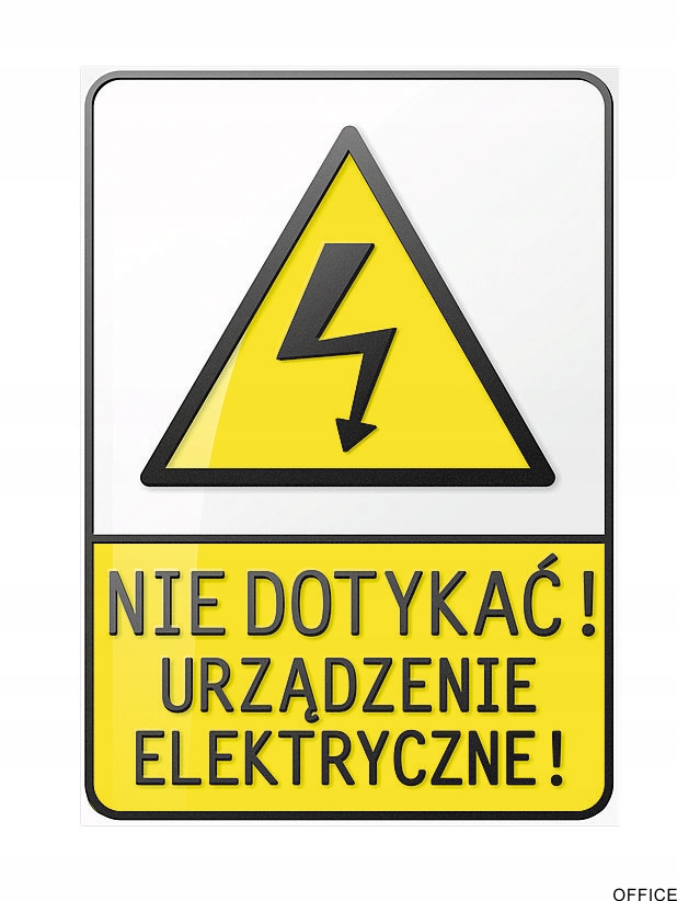 Tabliczka  Nie dotykać urządzenie elektryczne ZZ-1eoa/913ZN (X)