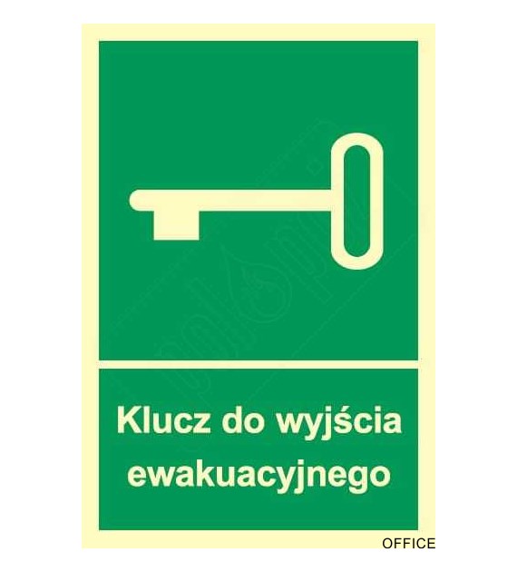 Tabliczka Klucz do wyjścia ewakuacyjnego 150x205 ZZ-21e/7163ZN (X)