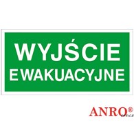 Tabliczka Wyjście Ewakuacyjne 200x400 Z-2e PT ANRO