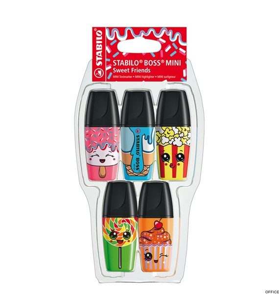 Zakreslacz STABILO BOSS MINI Sweet Friends etui 5 szt 07/05-28