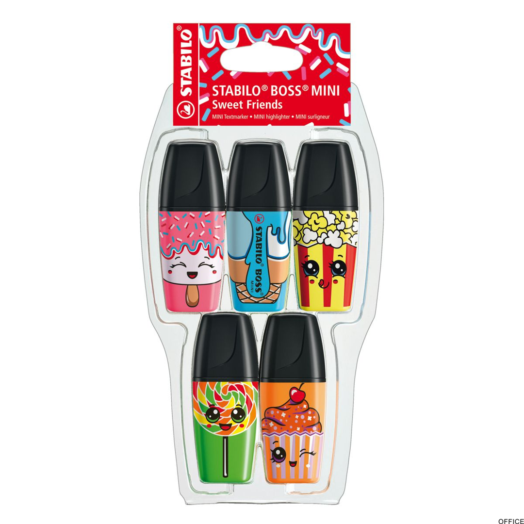 Zakreslacz STABILO BOSS MINI Sweet Friends etui 5 szt 07/05-28