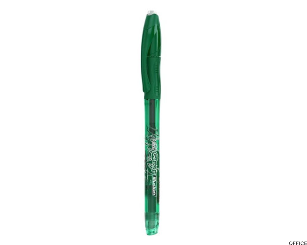 Długopis wymazywalny BIC Gel-ocity Illusion zielony, 943443