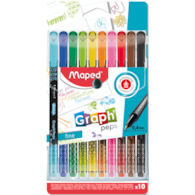Cienkopis GRAPH PEPS DECO 10 szt etui Maped 749050