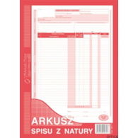 341-1 Arkusz spisu z natury MICHALCZYK&PROKOP A4 (pion) 48 kartek