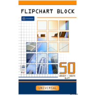 Blok do flipcharta 50x100x64  kratka INTERDRUK