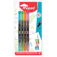 Cienkopis GRAPH PEPS DECO kolory fancy 4 szt blister Maped 749043
