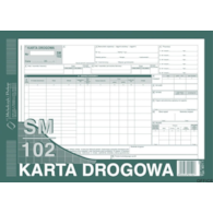 801-1 Karta drogowa SM/102 (samochód ciężarowy) A4 offset MICHALCZYK