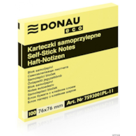 Bloczek samoprzylepny ECO 76*76 7593001PL-11 jasno żółty DONAU