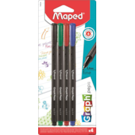 Cienkopis GRAPH PEPS kolory  basic 4 szt Maped 749144