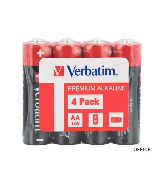 Baterie VERBATIM ALKALICZNE LR06 AA SHRINK 4szt. 49501