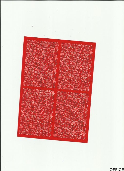 CYFRY samop.0.7cm(8) c.żółte ARTDRUK