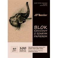 Blok szkicownik A4 100ark. 80g. papier szary 90853 LENIAR