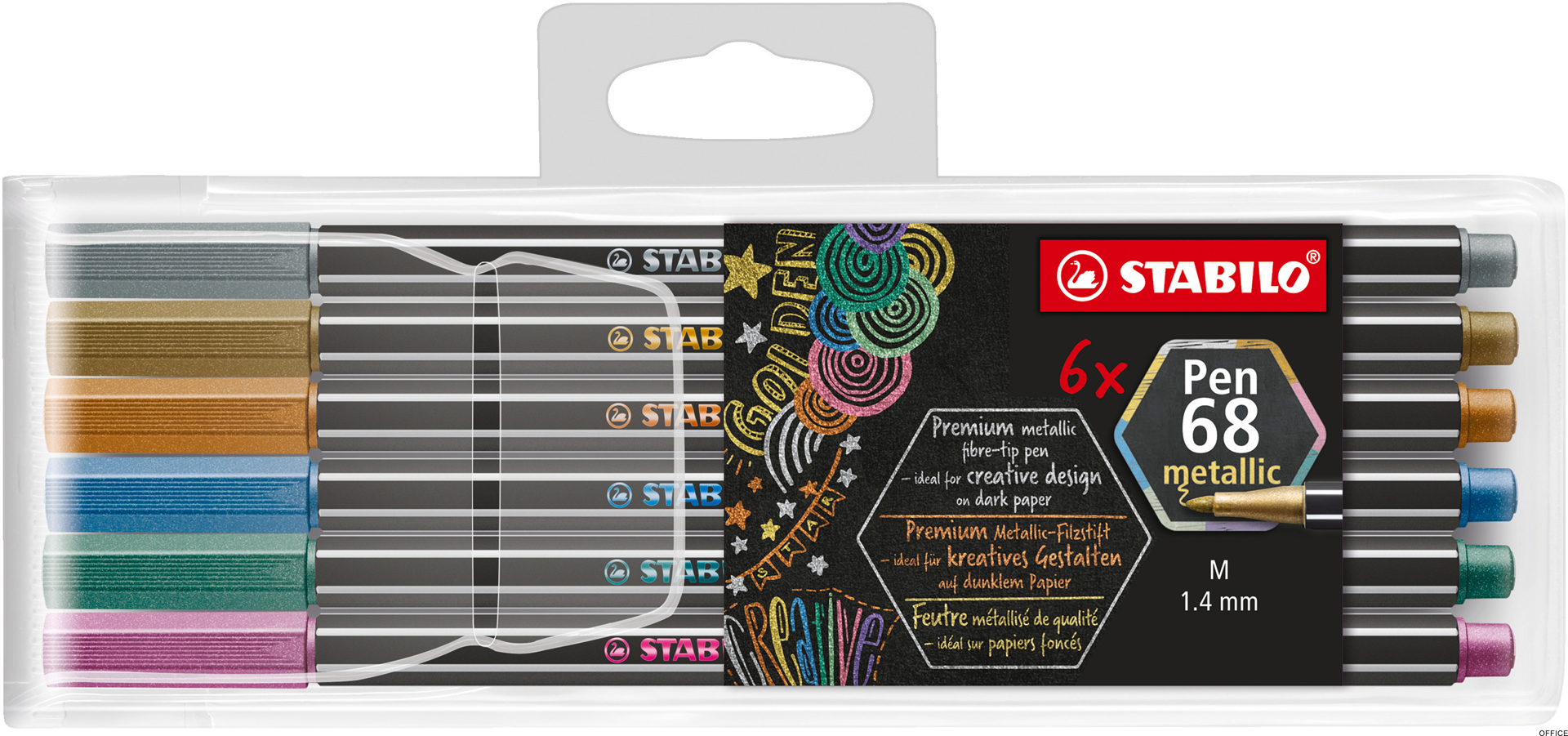Cienkopis Pen 68 metallic etui 6 szt 6806/8-11-01