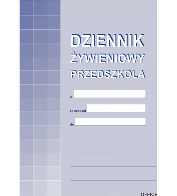 A-10-1 Dziennik żywieniowy przedszkola