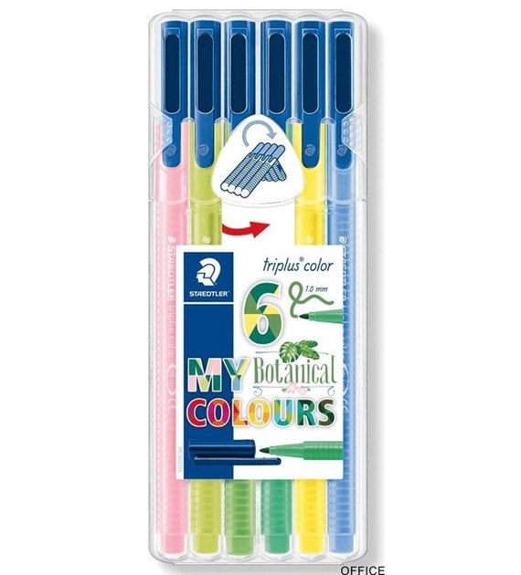 Flamaster Triplus, 1 mm, 6 szt. w etui, Botanical,  Staedtler S 323 SB6CS8