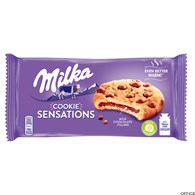 Ciastka MILKA COOKIE SENSATIONS  CHOCO INSIDE z kawałkami czekolady mlecznej z mleka alpejskiego 156g