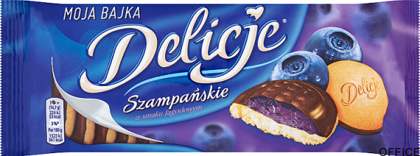 Ciastka DELICJE Szampańskie jagoda 147g
