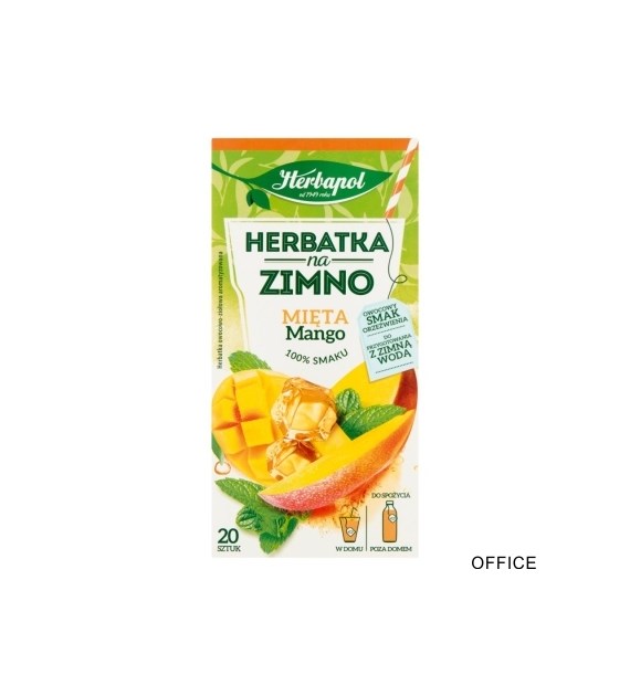 Herbata HERBAPOL na zimno Mięta & Mango (20 saszetek)