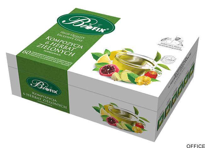 Herbata BIFIX kompozycja 6 smaków zielona 60kopert