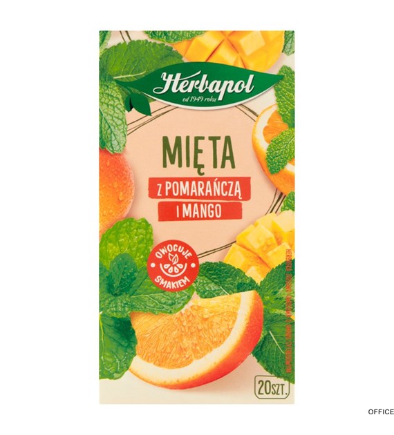 Herbata HERBAPOL ZIELNIK POLSKI mięta z pomarańczą i mango (20 torebek)