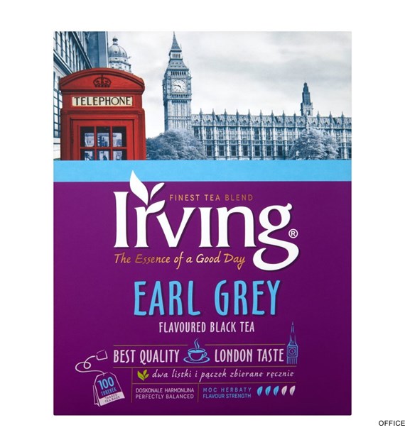 Herbata IRVING Earl Grey 100 torebek 1,5g czarna