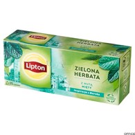 Herbata LIPTON GREEN MINT 25 torebek zielona z nutą mięty