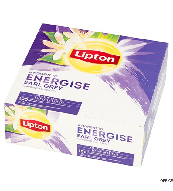 Herbata LIPTON EARL GREY (100 kopert fol.) czarna