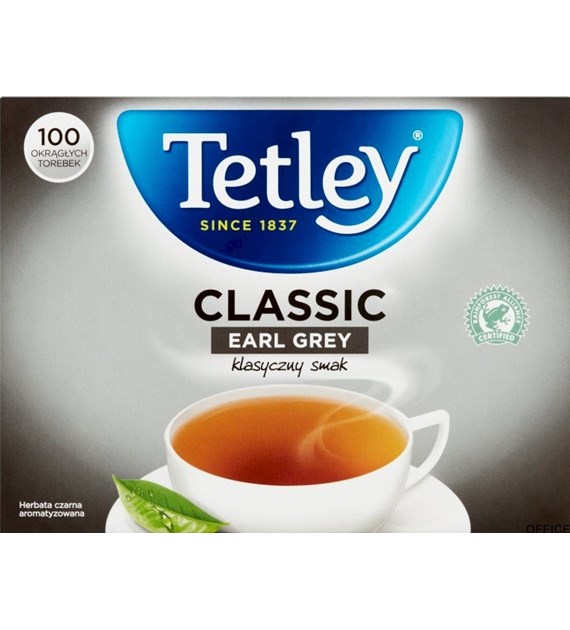 Herbata TETLEY CLASSIC EARL GREY czarna 100 saszetek bez zawieszki