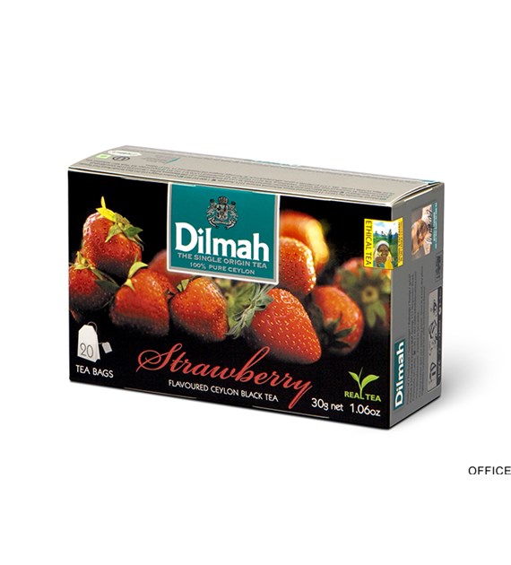 Herbata DILMAH TRUSKAWKA 20t*1,5g czarna