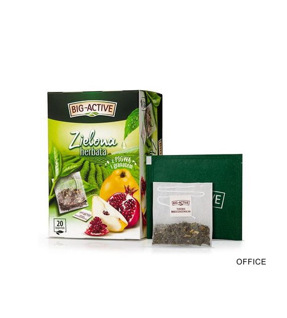 Herbata BIG-ACTIVE PIGWA-GRANAT zielona 20 kopert/34g