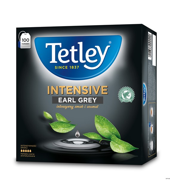 Herbata TETLEY INTENSIVE EARL GREY czarna 100 saszetek z zawieszką