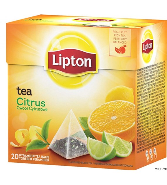 Herbata LIPTON PIRAMID OWOCE CYTRUSOWE 20t