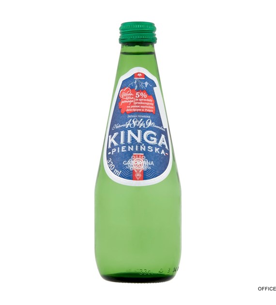 Woda KINGA PIENIŃSKA 330ml (12szt.) gazowana szkło