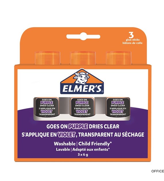 Klej purple w sztyfcie 6g, 3 na blistrze ELMERS 2136613