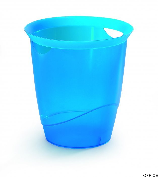 Kosz na śmieci 16l niebieski przezroczysty DURABLE 1701710540 (X)