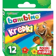 Kredki BAMBINO 12kolorów w pudełku kartonowym St.Majewski